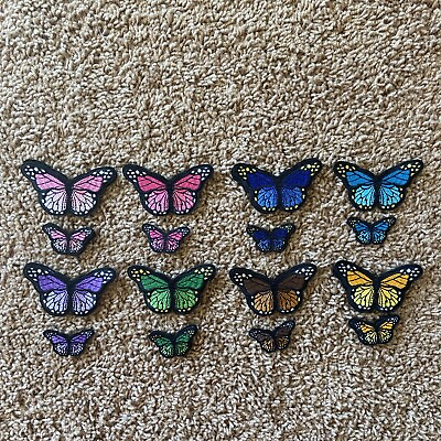 #ad Colorful Embroidered Butterfly Iron On Patches Decor Crafting Embellishments $1.97