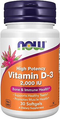 #ad Supplements Vitamin D 3 2000 IU High Potency Structural Support 30 Softgel $4.99