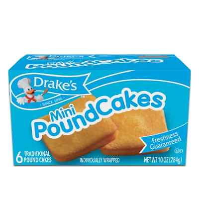 #ad Drake#x27;s Mini Pound Cakes 6 PER Box Snacks Break Breakfast Lunch Delicious $6.97