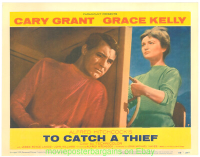 #ad TO CATCH A THIEF MOVIE POSTER LOBBY CARD #7 Paperbacked Very Fine CARY GRANT $200.00