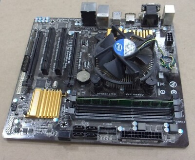 #ad Gigabyte GA H97M D3H Motherboard Intel Core i3 8GB SEE NOTES $49.46