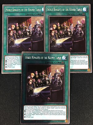 #ad YUGIOH NOBLE KNIGHTS OF THE ROUND TABLE NKRT EN018 PLATINUM X3 $5.99
