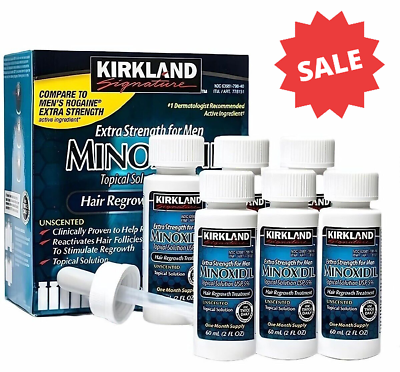 #ad Kirkland Minoxidil 5% Extra Strength 6 Months Supply Men Hair Regrowth $28.47
