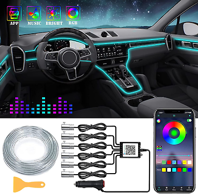 #ad Interior Car LED Strip Lights RGB 6 in 1 Ambient Lighting Kits with 315 Inches $38.11
