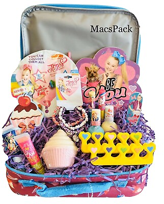 #ad JOJO SIWA BOW Bundle Bath amp; Beauty Gift basket W Carry Storage Lunch Box Case $19.88
