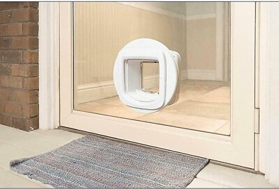 #ad PetSafe Microchip Cat Door 4 Way Locking Weatherproof Multi User RFID Access $54.99