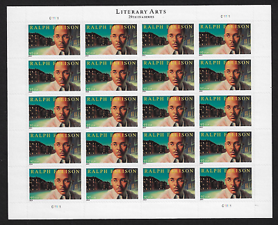 #ad US Stamps Sheet of 20 Ralph Ellison Literary Arts #4866 MNH $34.14