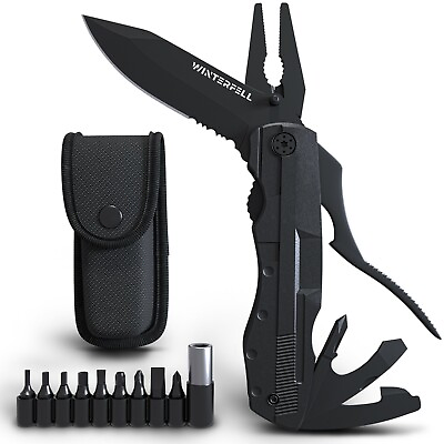 #ad Multi tool Knife WINTERFELL Multipurpose Outdoor Folding Pocket Pliers Multitool $17.99