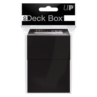 Ultra Pro Deck Box For Collectible Gaming Cards BLACK Holds 80 Sleeved Cards $2.29