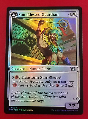 #ad 1x Sun Blessed Guardian FOIL March of the Machine MTG Magic Cards $2.00