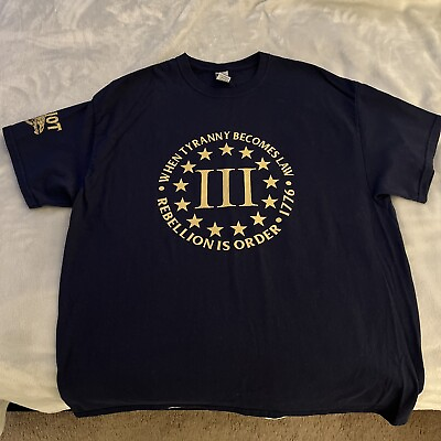 #ad When Tyranny Becomes Law Rebellion Is Order 1776 Patriot XL T shirt brand new $12.99