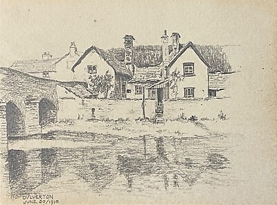 #ad Dulverton Somerset Drawing Original Of 1910 England UK $55.99