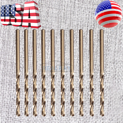 #ad 10pcs 1 8 Inch 3.2mm M35 Cobalt Drill Bit for Metal Aluminum Stainless Steel $7.98