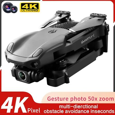 #ad RC Quadcopter Drone 4K Dual HD Camera Obstacle Avoidance Mini Helicopter Toys $102.81