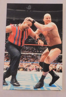 #ad 1999 Titan Sports Wrestle Mania #20 Stone Cold Steve Austin 4x6 Wrestling Card $1.00