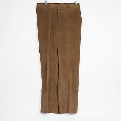 #ad Linea Naturale Corduroy Flat Front Pant Mens 36 Soft $24.99