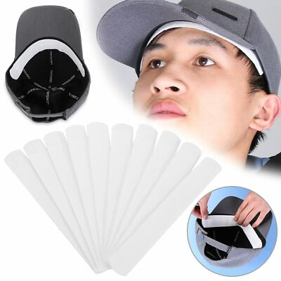 #ad 10pcs Disposable Anti Sweat Pads White Black Absorbing Sweat Stickers Strip Cap $14.75