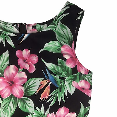 #ad VTG Tropical Hawaiian Dress Size Medium Hibiscus Part Wrap Shannon Marie Women#x27;s $25.00