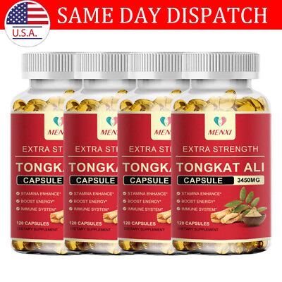 #ad Tongkat Extract 200:1 Strong Natural Testosterone Booster 3450mg 120 Capsules $12.99