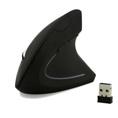 #ad Wireless Mouse USB Computer Mice Ergonomic Desktop Upright Mouse Vertical Gaming $14.83