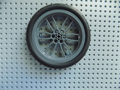 #ad Lego Wheel 75mm D. x 17mm w Motorcycle Racing Black Tire 88517 88516 $9.99