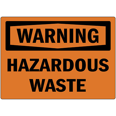 #ad Warning Hazardous Waste Osha Metal Aluminum Sign $54.99