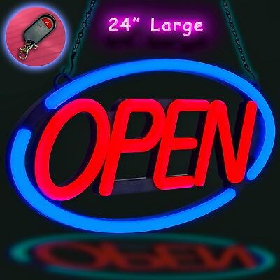 #ad Large LED Open Sign Neon Light Bright for Restaurant Bar Pub Shop Store Business $84.87