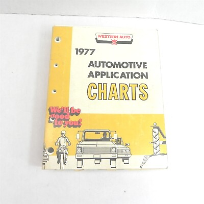 #ad VINTAGE 1977 WESTERN AUTOMOTIVE SUPPLY GENERAL APPLICATION CHARTS CATALOG $19.98