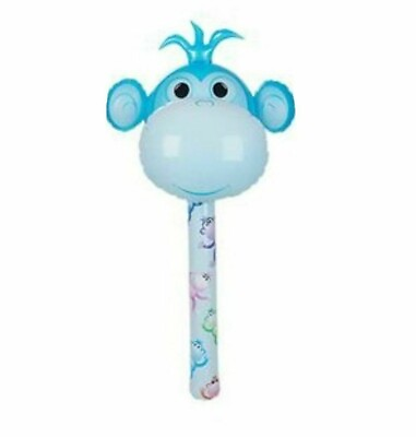 36quot; Light Blue Monkey Lollipop Inflatable Baby Inflate Blow Toy Party Decoration $8.98