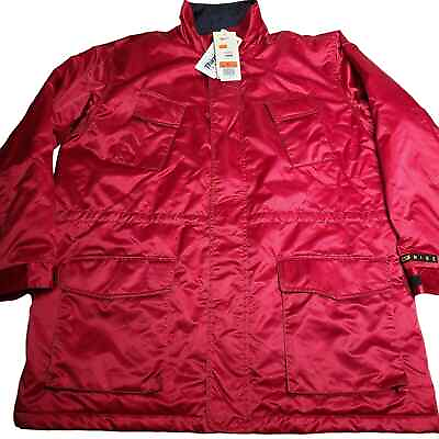 #ad Vintage Nike 90#x27;s Full Zip Parka Winter Jacket Coat Men#x27;s Size Large Red Nylon $129.99