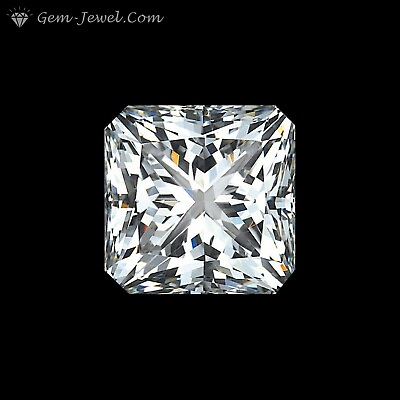 #ad 7 X 7 MM 1.65 Carat Full White Square Radiant Cut Loose Moissanite For Ring $159.99