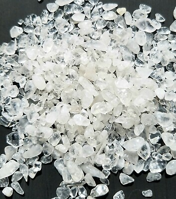 #ad Clear Quartz Gemstone Chips Nuggets No Hole Undrilled Bottle Crystal M $9.72
