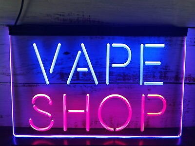 #ad Vape Smoke Shop Open LED Neon Sign Wall Light Advertising Display Business Décor $59.95