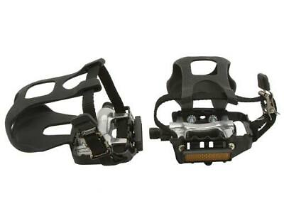 #ad #ad NEW ABSOLUTE GENUINE ALLOY BICYCLE PEDALS WITH TOE CLIPS 9 16quot; IN BLACK. $27.99