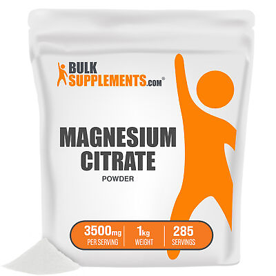#ad BulkSupplements Magnesium Citrate Powder 1kg 3.5g Per Serving $24.96