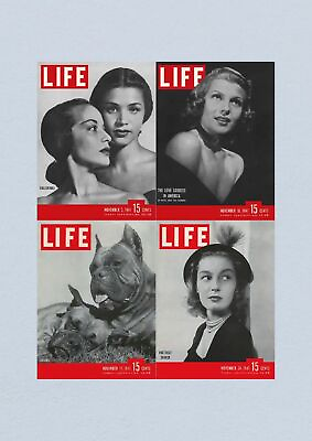 #ad Life Magazine Lot of 4 Full Month of November 1947 3 10 17 24 $36.00