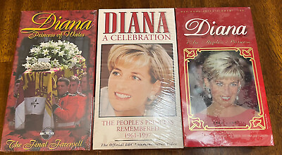 #ad Princess Diana VHS New Sealed Lot People’s Farewell Celebration Life Funeral $35.00