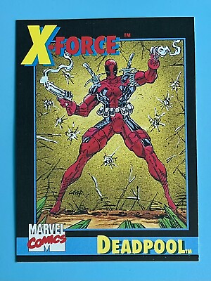 #ad 1991 Marvel X Men X Force Deadpool Rookie Card #3 Comic Promo Insert Impel $14.95