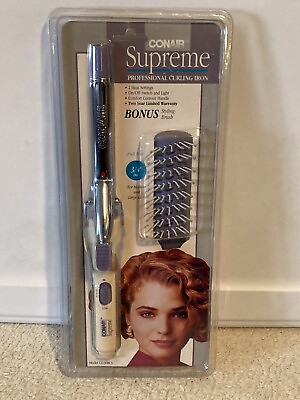 #ad CONAIR Supreme Pro Style Curling Iron 3 4quot; inch Styling Brush CD36BCS $17.59