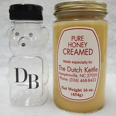 #ad Pure Creamed Honey for The Dutch Kettle 16 Oz. With Plastic Honey Bear Bottle $21.59