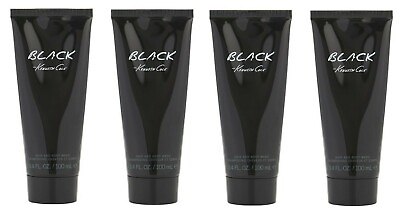 #ad **PACK OF 4** BLACK by Kenneth Cole for MEN 3.4 oz 100 ml HAIR and BODY WASH New $17.95