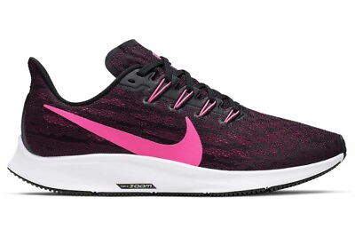 #ad Nike Air Zoom Pegasus 36 Running Sneakers Black Pink AQ2210 009 Womens Size 8 $100.00