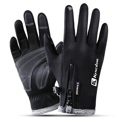 #ad Men Women Full Finger Padded Touch Screen Gloves Winter Warm Outdoor Ski Cycling $11.49