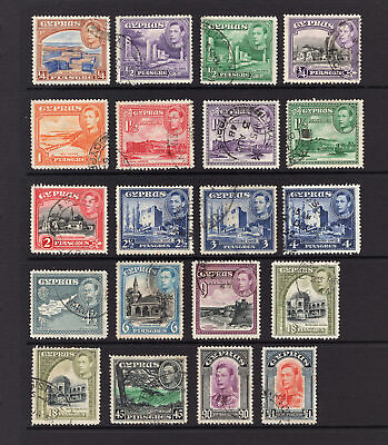 #ad M8165 Cyprus 1938 51 SG151 63 1938 Definitives plus SG 160a. GBP 29.33