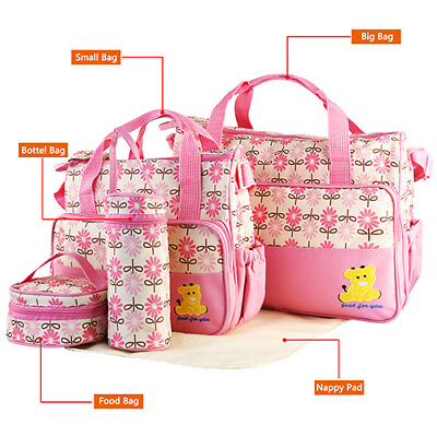 #ad Fashion Baby Diaper Bag Multifunctional Nappy Bag Mommy Hospital Changing Bag $29.98