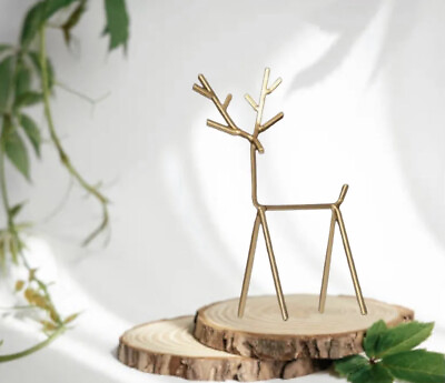 #ad Reindeer Deer Buck Sturdy Geometric Jewelry Stand Home Decor Display UNIQUE GIFT $16.95