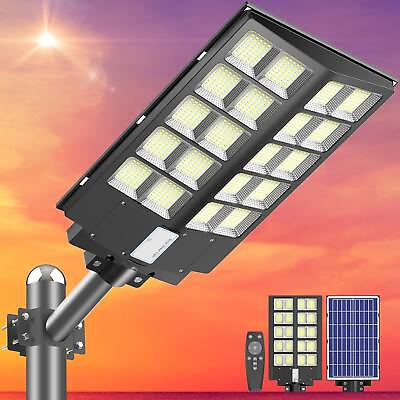 #ad Commercial 99000000LM 7000K Outdoor LED Solar Street Light Flood Light Road Lamp $99.88