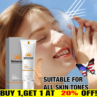 #ad Universal Tinted Sunscreen for Face Spf 50 Face Moisturizer Protector Solar $6.89
