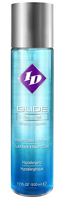 #ad ID Glide Water Based Personal Sex Lube Lubricant Natural Feel 17oz 500ml $39.95