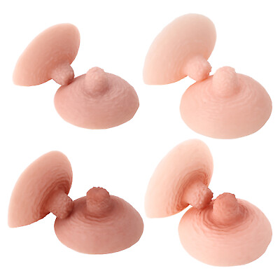 #ad 1Pairs Silicone Prosthetic Simulation Breasts Enhancement Nipple Cover Reusable $8.09